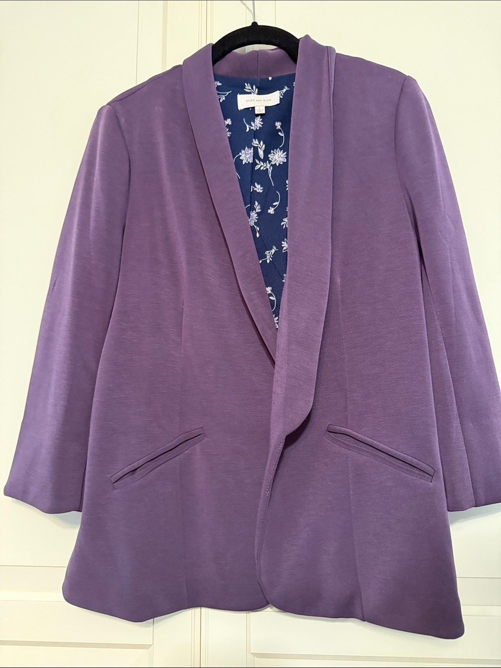 Skies Are Blue Lavender Open-Front Blazer